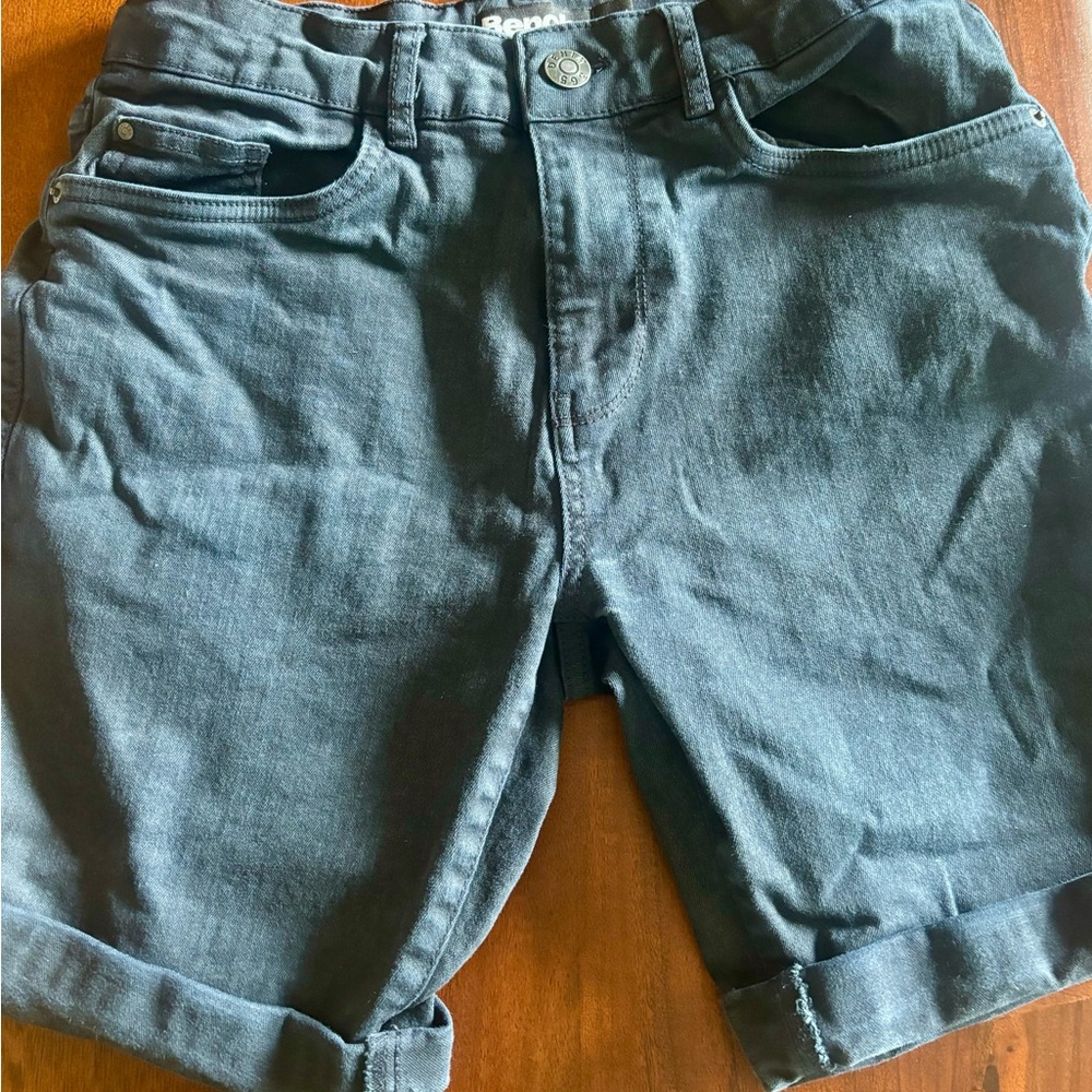 Men’s Bench Black Denim Shorts - Size 30